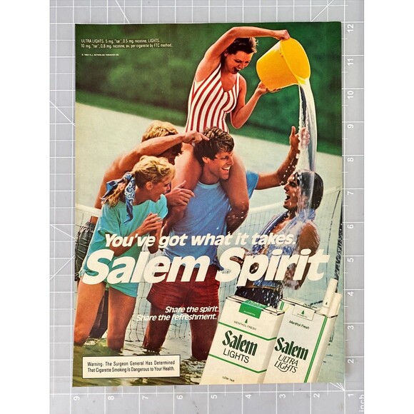 Salem Cigarettes "You have what it Takes" Salem Spirit" Vintage Print Ad 1983 - Picture 2 of 3